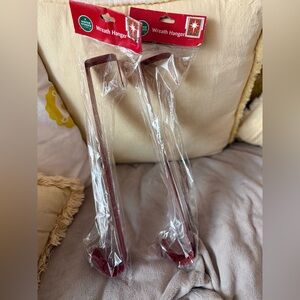 Red Wreath Hangers 16 ‘ inch new 
Set of 2 comes with extra free gift